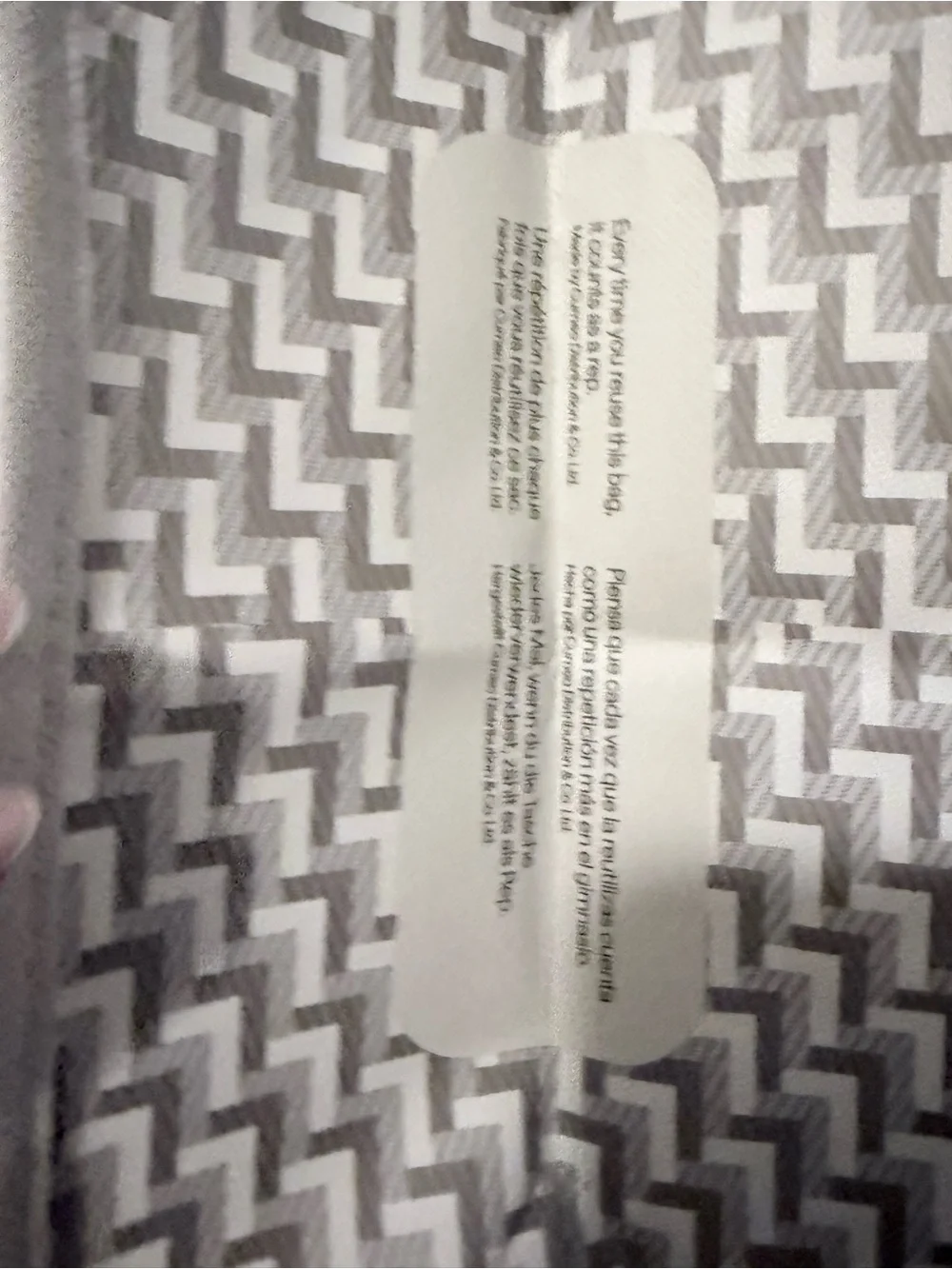 lululemon athletica Chevron-Print Tote in Light Gray and Cream